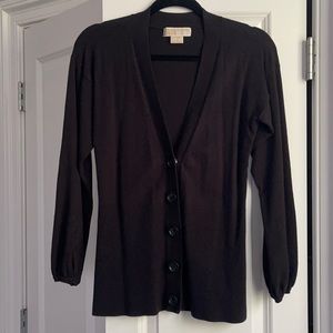 Michael Kors Black Button Down Cardigan Sweater, Size XS